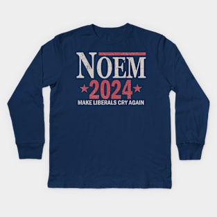 Vintage Kristi Noem 2024 Kids Long Sleeve T-Shirt